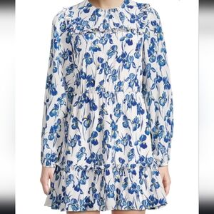 Jason Wu Iris Silk Ruffle Mini Dress Size Small